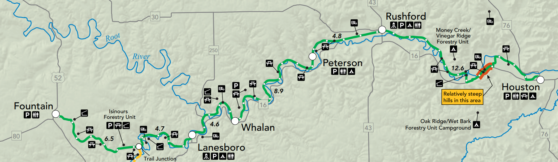 Root River Trail Map